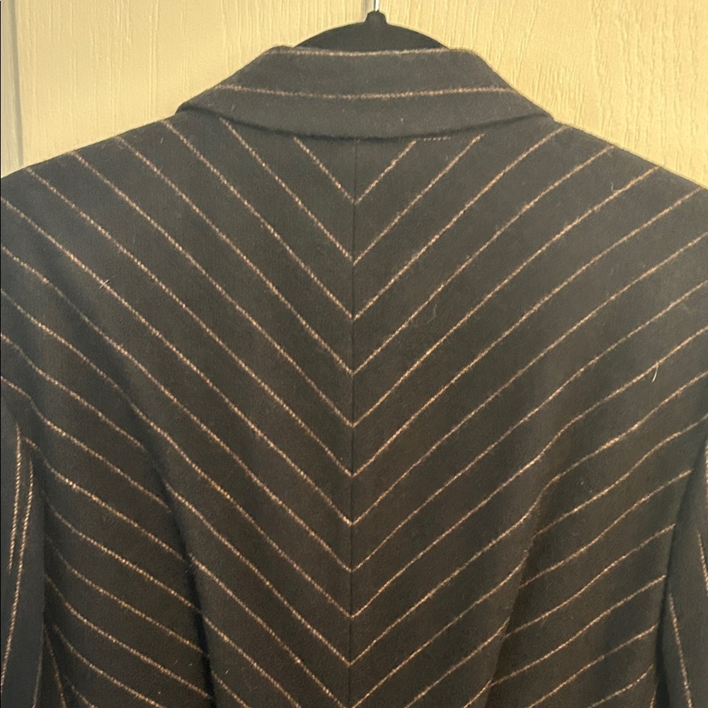 McQ Alexander McQueen Midnight Blue / Black Striped Women's Blazer